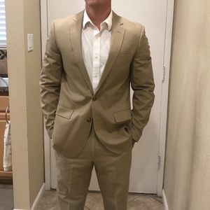 khaki chino suit